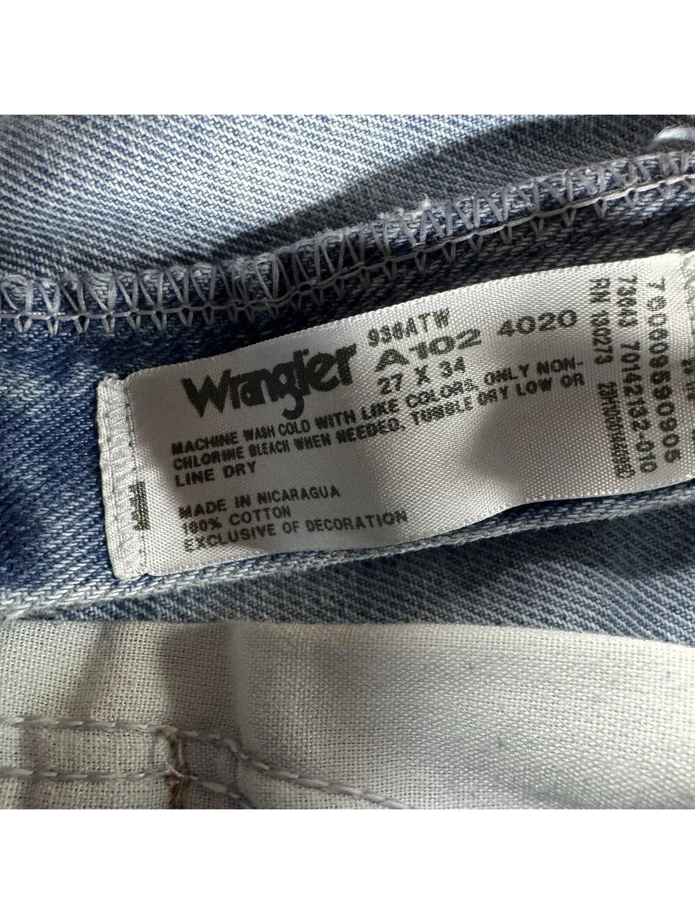 Wrangler 936ATW Men's Cowboy Cut Slim Fit Jeans 27x34